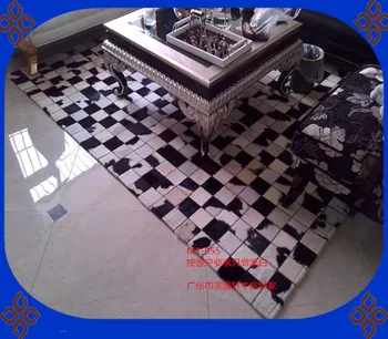 

2018 free shipping via DHL 100% natural genuine cow leather arabic carpet