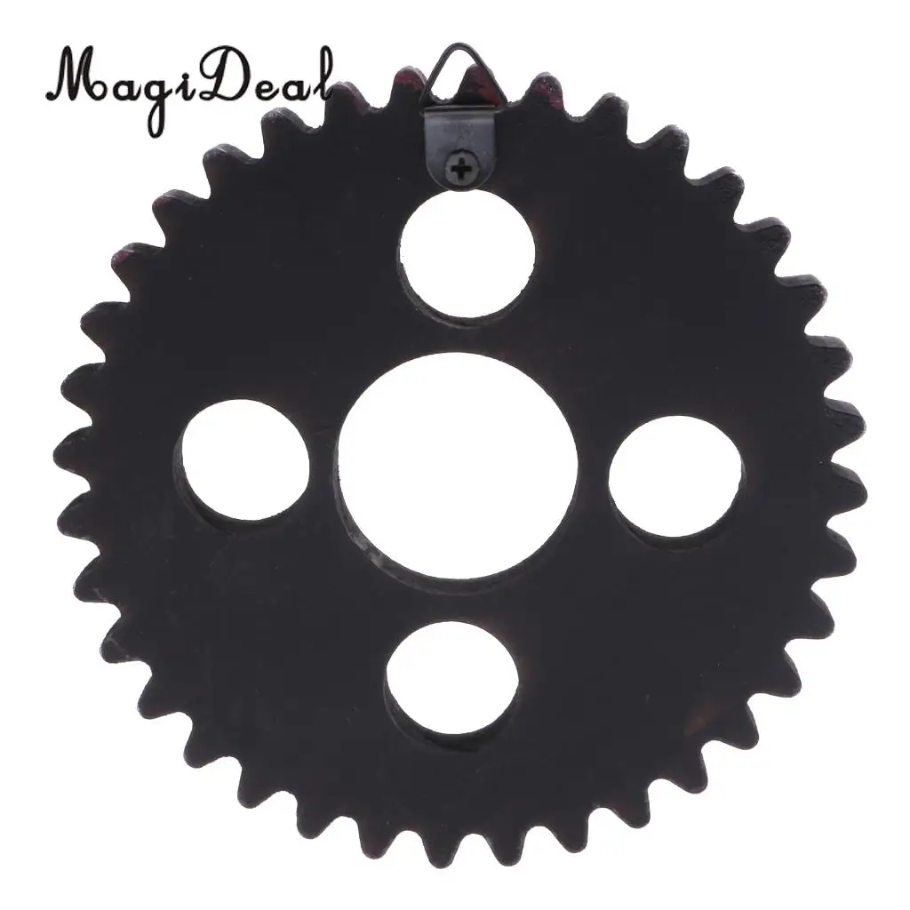 MagiDeal 12cm Vintage Wood Steampunk Gear Home Bar Cafe Craft Art Vintage  Style Wall Decorations #A