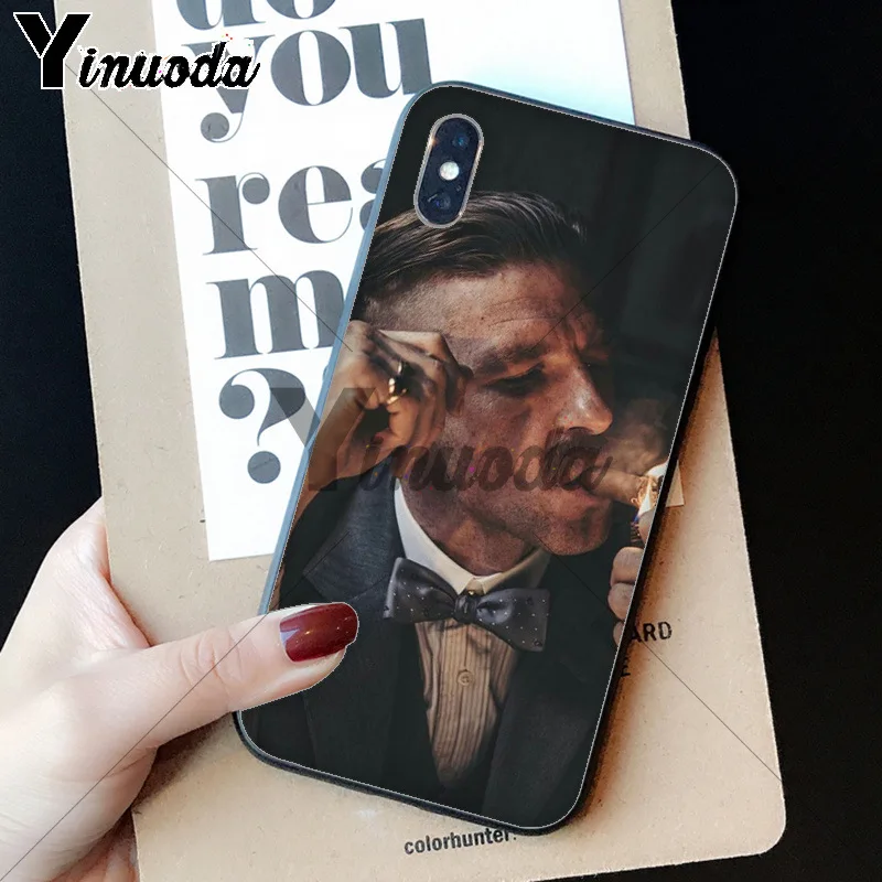 Yinuoda Peaky blinds TPU Мягкий силиконовый черный чехол для телефона для Apple iPhone 8 7 6 6S Plus X XS MAX 5 5S SE XR Чехол для мобильного телефона