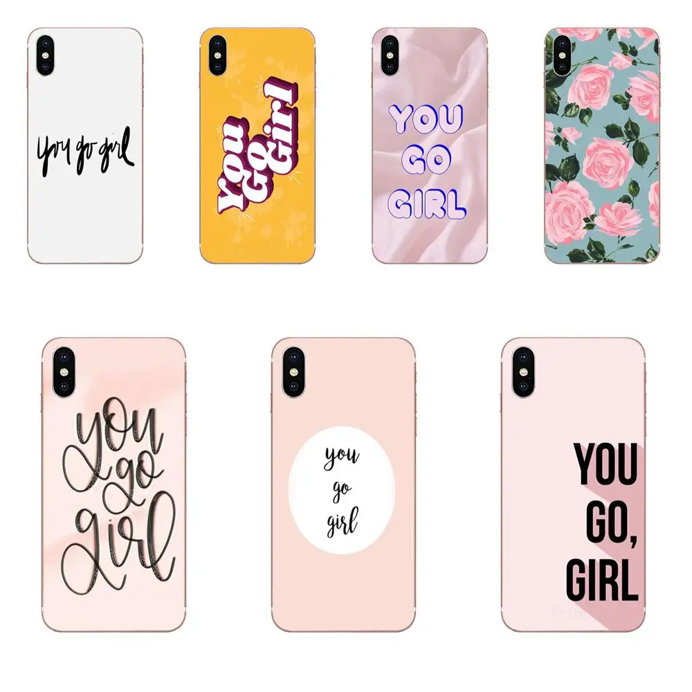 Цитаты You Go Girl для huawei Honor mate 7 7A 8 9 10 20 V8 V9 V10 G Lite Play Mini Pro P Smart TPU Мобильный телефон