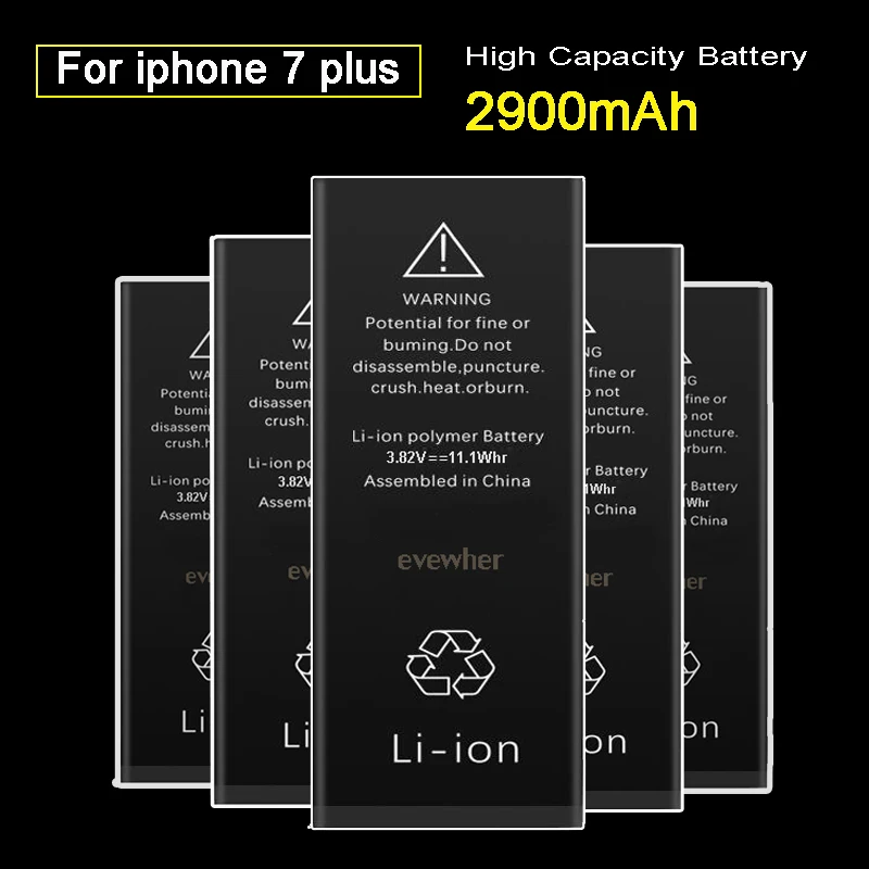 Для Apple iPhone 7 plus высокомощный аккумулятор Batery для Iphone7 сменные батареи 2900 mah Lipolymer