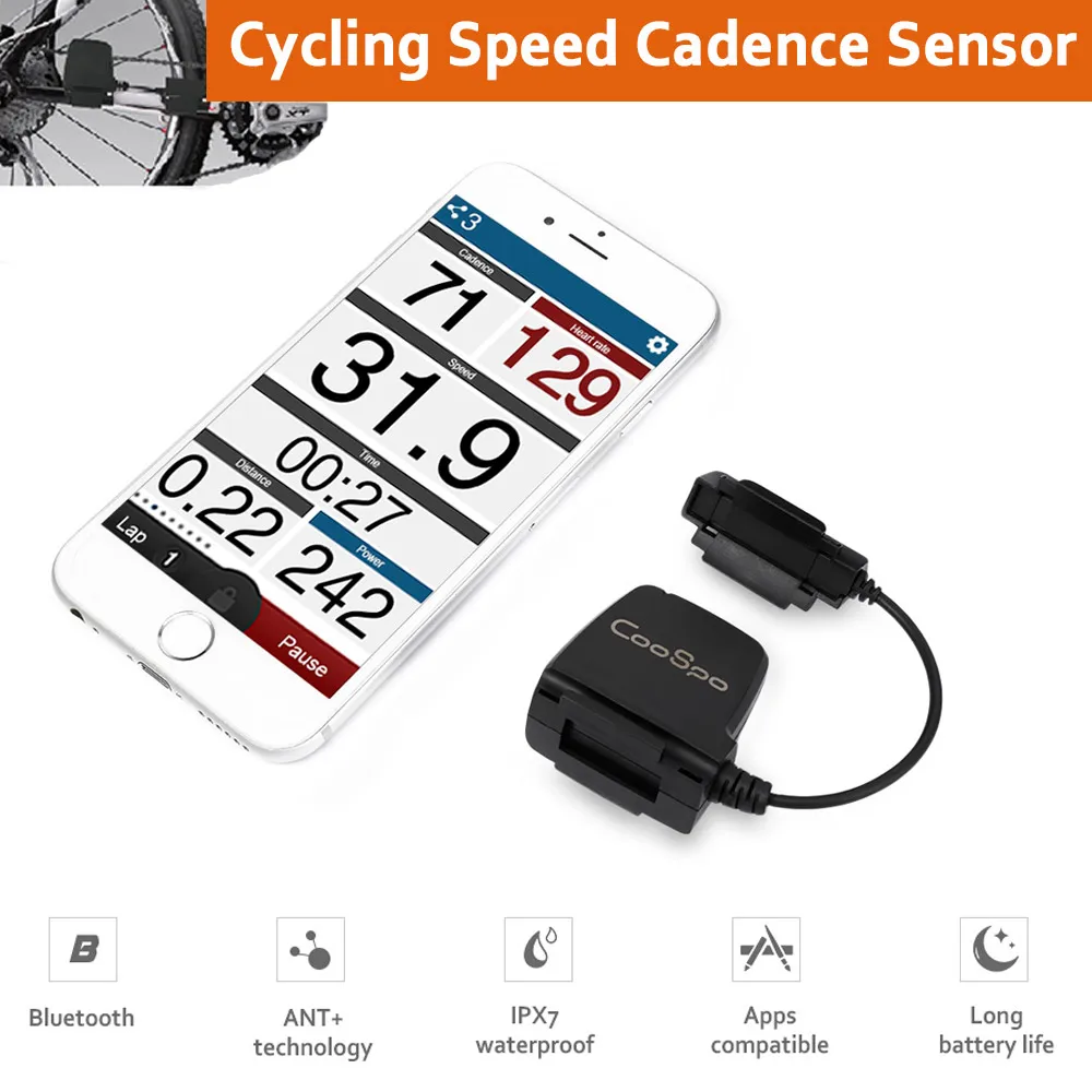

Bicycle Cadence Sensor Wireless Transmission Bryggen Ant + Waterproof Cadence Speed Bicycle Computer Cycling MTB Bicycle