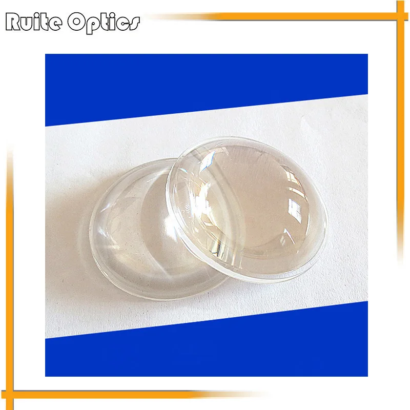 2PCS 50mm Dia Short Focal Lens 80mm Projector LED Condenser Glass Lens