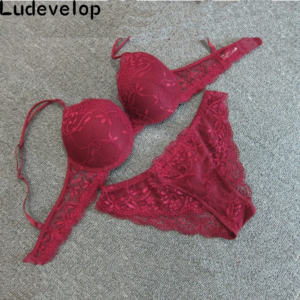 

Free Shipping 2018 VS Secret Brand bra and panty set New Women Sexy Bra Set Back Closure Lace Sexy bra brief sets underwear set