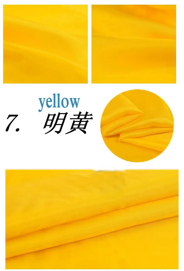 Шелк ткань habutai использовать жоржет шелковая подкладка 8 момме habutai ширина 110 см H1BS15 - Цвет: 7 yellow