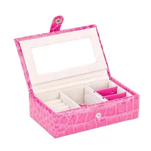 Top Qualité PU Boîte à Bijoux En Cuir Montre Boucles D’oreilles Bagues Bracelet Collier Affichage Boîte De Rangement 3 Couche D’anniversaire Marié Cadeau Boîtes