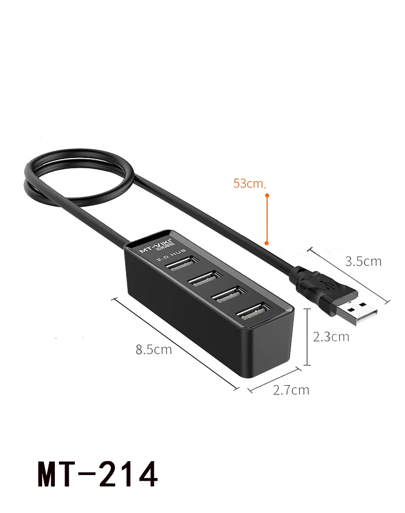 MT-VIKI USB2.0 HUB 4 Порты и разъёмы USB разветвитель одну минуту четыре компьютера Тетрадь Usb Hub мульти-интерфейс Скорость MT-214