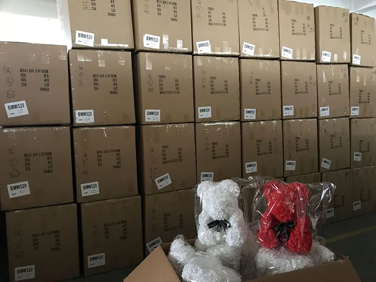 rose bear flower bear teddy gift box  (9)