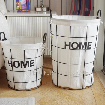 

Modern Design metal clothes storage basket, laundry basket dirty clothes basket, fashion Home Storage Holder Organizer Basket