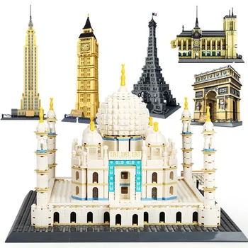 

Mini building Blocks World's Famous Architecture Notre Dame de Paris Tower Bridge Big Ben Of London Children Assemble Bricks Toy