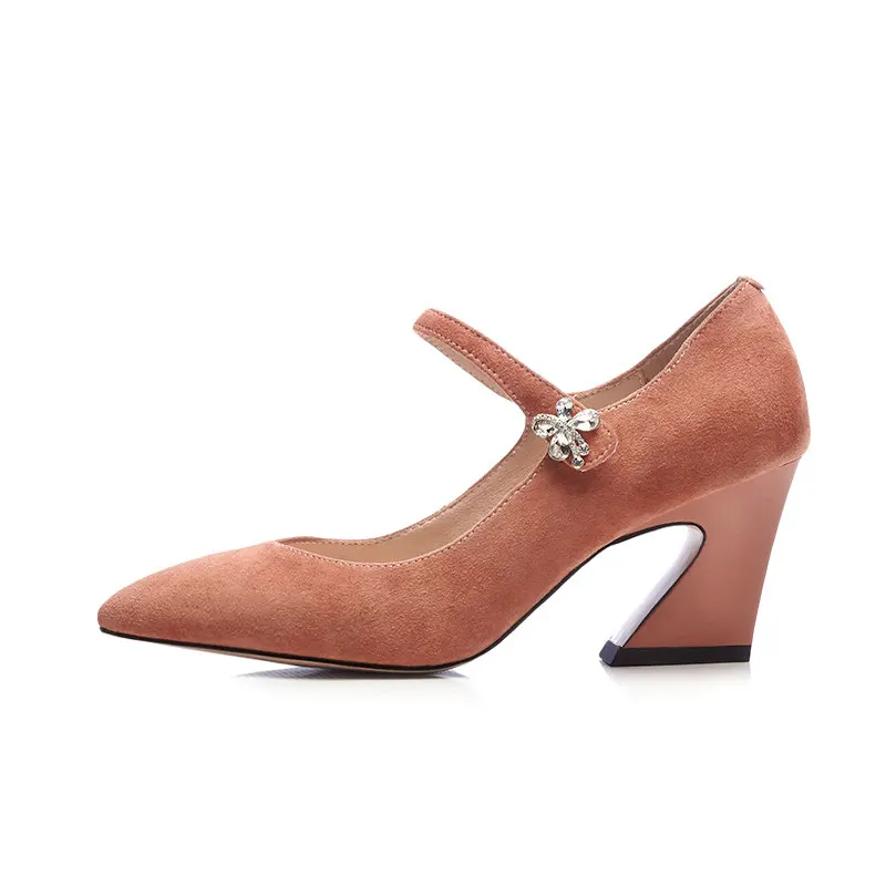 Sabot Mode Talon Pointu Khaki Daim Kaki Bout Femme Haute noir Talons Jane Noir Mary Chaussures orange Robe À Orange Bqw0ndA0xE