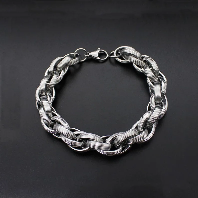 

Fashion simple new titanium steel bracelet stainless steel bracelet wild men's jewelry hot sale