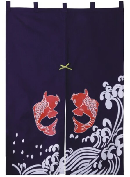 

(Customized Accept) Korea/Japan/China Sushi Restaurant Kitchen Hanging Doorway Cloth Curtain Noren-Carps(85x140cm)