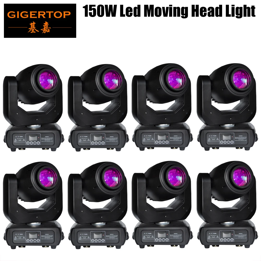Discount 8 Pack LED 150W Spot Moving Head Professional Stage Lighting Smooth Gobo 2PCS Hanging Fastening Omega Clamps TP-L681