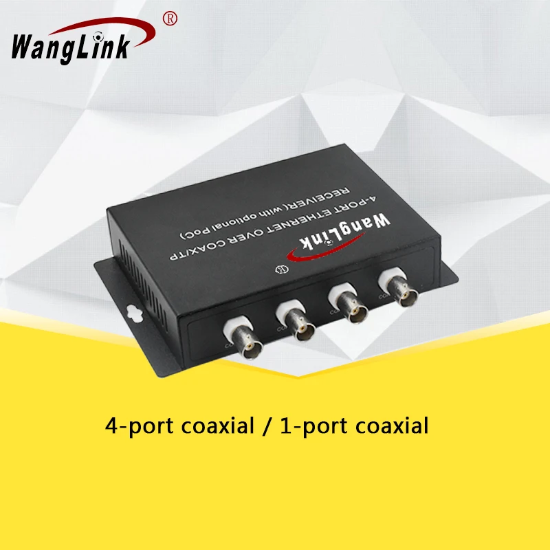 WangLink ip-аналог К конвертер ip-камеры 100 м ethernet аналоговый конвектор 4 Коаксиальный расширитель 1 шт + 4 шт. 1 коаксиальный