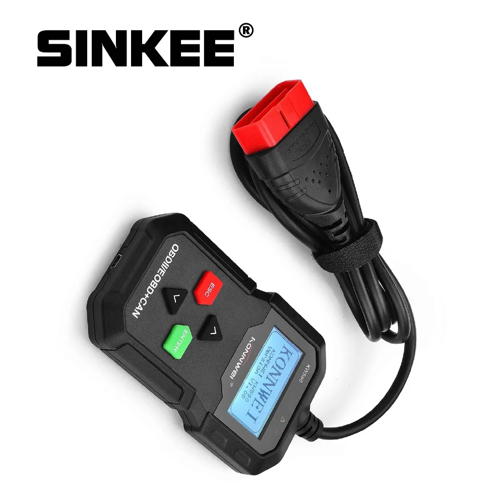 KW590 автомобильные инструменты для диагностики считыватель кода OBD2 сканер Поддержка мульти-самых лучших брендов, включая автомобили и языки SK1806