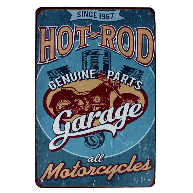 Hot Rod жестяные вывески «Garage» винтажный автомобильный мотор масло металлическая пластина гаражная Стена бар Домашний Арт Декор винтажный Железный плакат Куадрос A-1009