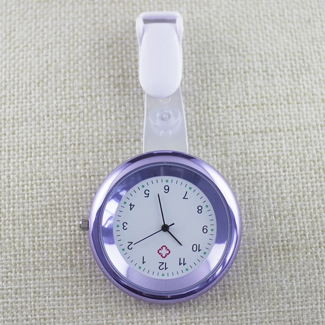 8 Candy Color Fashion Women Silicone Nurse Watch Round Dial Doctor Medical Quartz Pocket Fob Watches Brooch Pendant