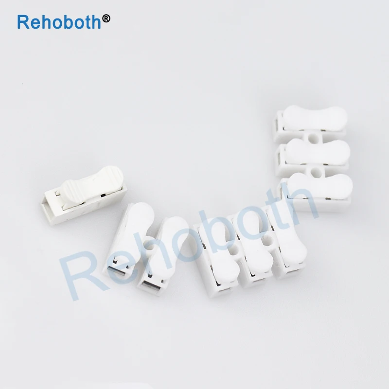 

10pcs/lot CH-2 CH-3 Spring Wire Quick Connector 2p 3p G7 Electrical Crimp Terminals Block Splice Cable Clamp Easy Fit Led Strip