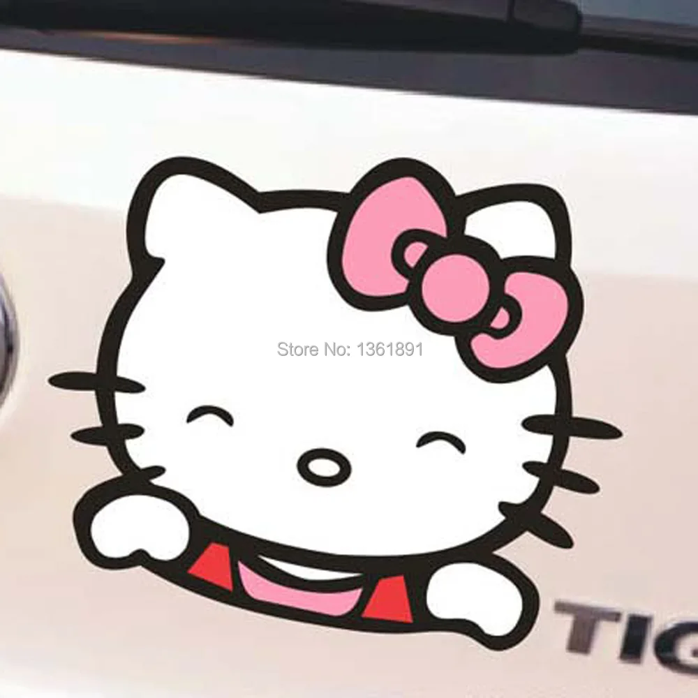 Cuite Fashion HELLO KITTY Side Door Cartoon Random Window Glass