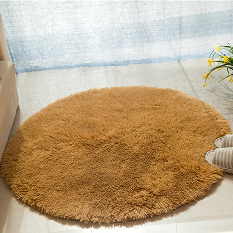 

Solid Soft Bathroom Carpet Mat Rug, Round 1 PCS Anti-Slip Bath Mats Rug In The Toilet, Mat Carpet Rugs For Bathroom Alfombra
