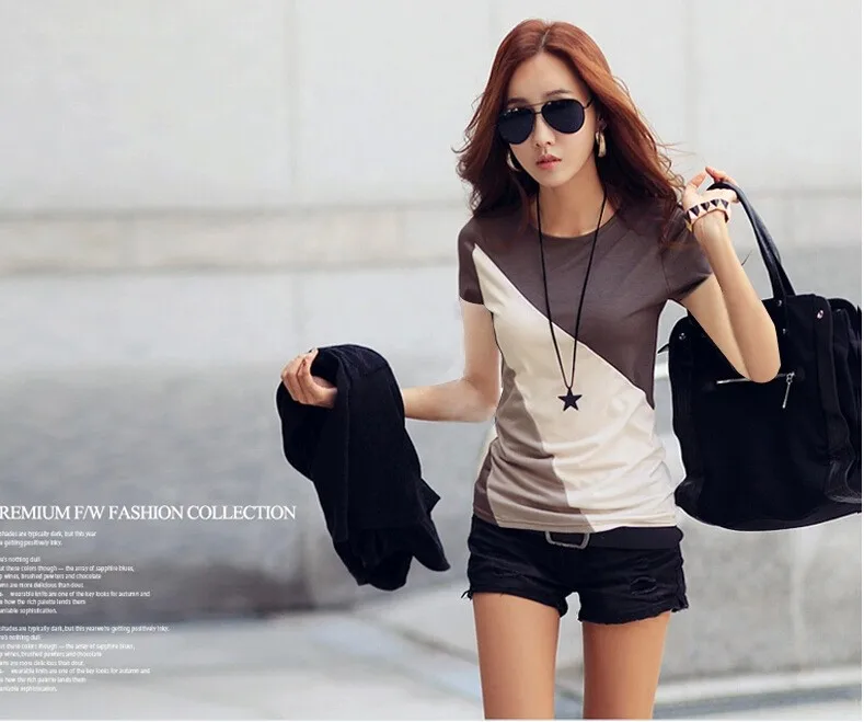 Women T-shirt Short  Sleeve Tshirt Woman Womens Tops 2016 Tee Shirt Femme Kawaii Clothes Plus Size Casual Camisetas Mujer  CS7548