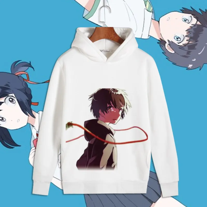 Kimi no na wa Косплей вас имя миямидзу мицуха принт пуловер толстовки свитшоты Tachibana Taki