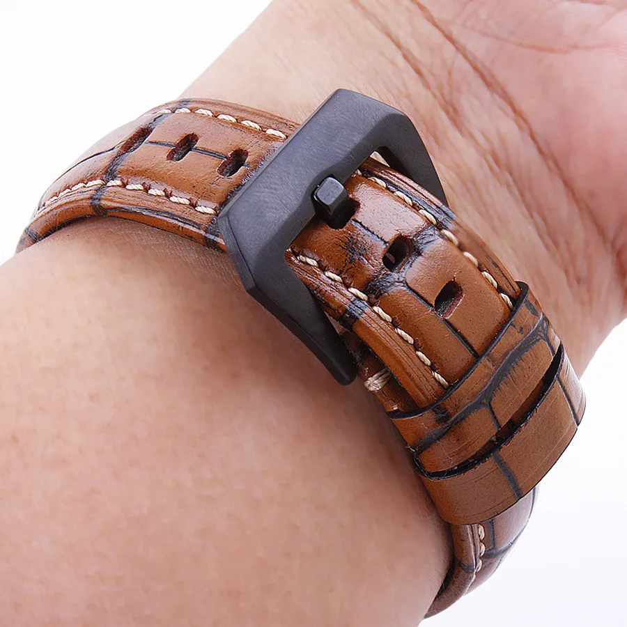 

Italian Genuine Leather Watchband 20/22/24/26mm for Panerai Luminor Radiomir Watch Band 316L Stainless Steel Clasp Wrist Strap