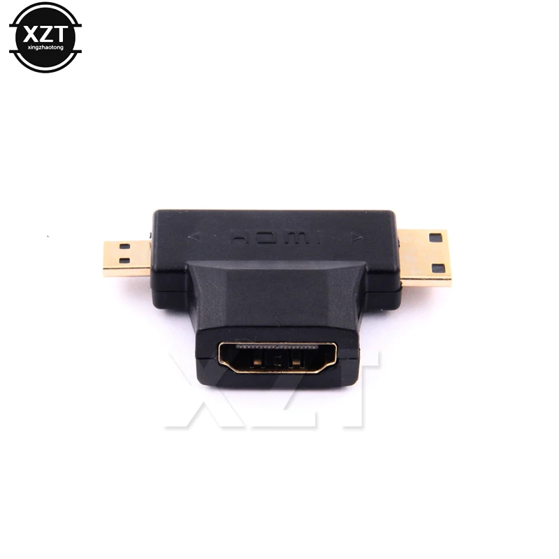 Для HDTV 1080 P HDMI кабели высокого Скорость 3 in1 Micro HDMI Мужской+ кабель HDMI-male к HDMI 1,4 Женский конвертер Кабель-адаптер