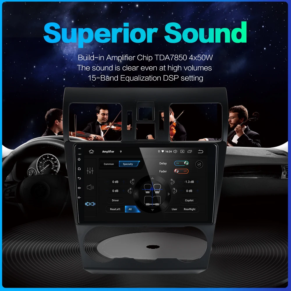 Discount Dasaita 1 din Radio Car Android 9.0 for Subaru WRX 2013 2014 2015 USB MP3 9" IPS Multi Touch Screen Autoradio 4GB RAM 4