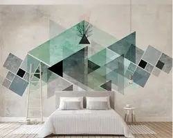 Beibehang заказ 3d росписи обоев ретро геометрический треугольный цвет блок ТВ задний план обои домашний декор