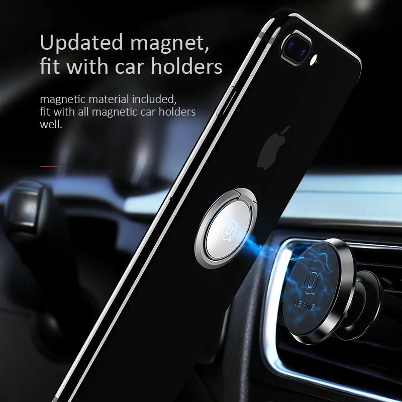 USAMS Finger Ring Holder for Samsung S9 Stand Mobile Phone holder 360 degree Finger Phone Holder Stand for iPhone X 8 7 6 Tablet USAMS Finger Ring Holder for Samsung S9 Stand Mobile Phone holder 360 degree Finger Phone Holder Stand for iPhone X 8 7 6 Tablet