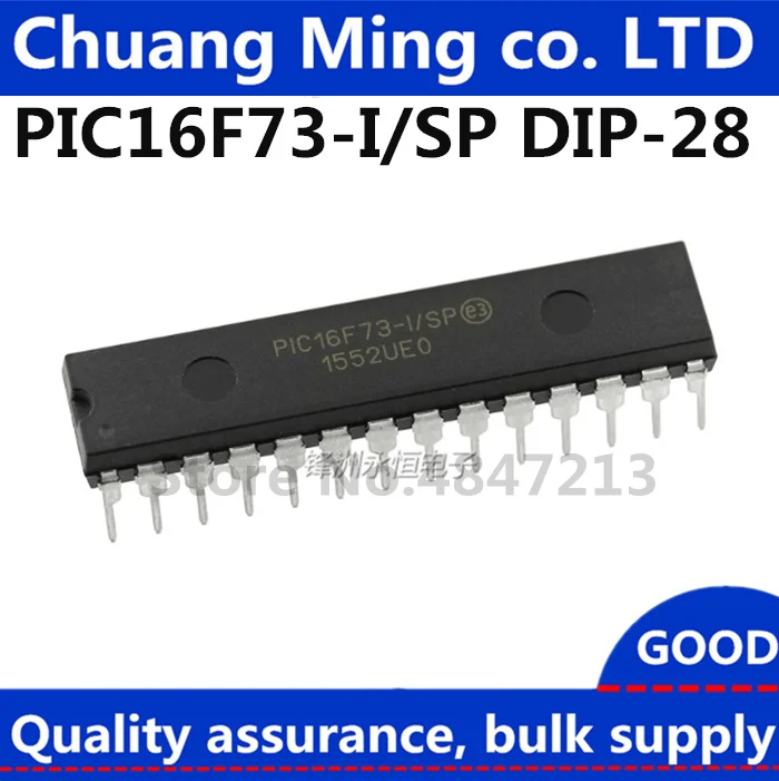 

PIC16F73-I/SP PIC16F73 DIP-28 Single chip microcomputer chip In Stock