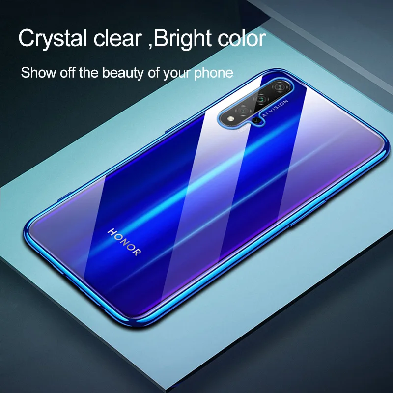 Прозрачный силиконовый чехол для Honor 20 с 3D лазерным покрытием мягкая задняя