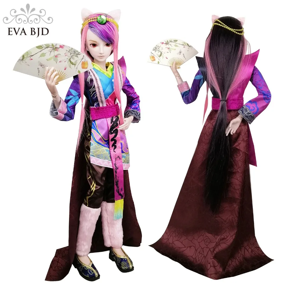EVA BJD 24 &quotполный комплект + 1/3 кукла 60 см 19 шарнирных кукол лиса игрушка торт режим