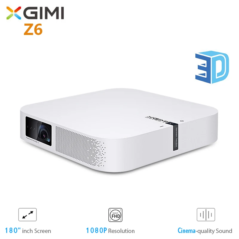 

XGIMI Z6 700 Ansi Lumens DLP Projector Home Theater 2GB+8GB 4K 1080P Full FHD Support 3D WiFi Mirroring Display With LED Light