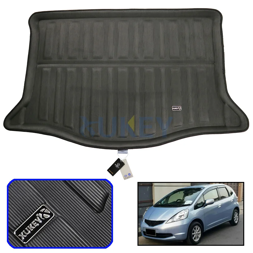 

Rear Trunk Cargo Boot Liner Mat Floor Tray Carpet Protector For For Honda Fit / Jazz Hatchback 2009 2010 2011 2012 2013