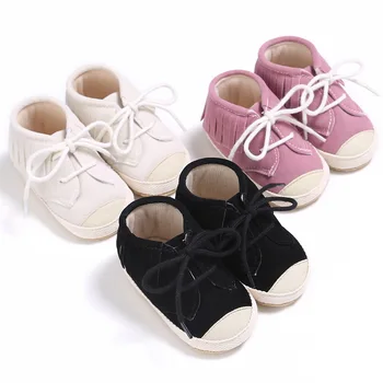 

Newborn baby men and women baby children's shoes solid color walker shoes baby cotton tassel spring and autumn fashion toddler t