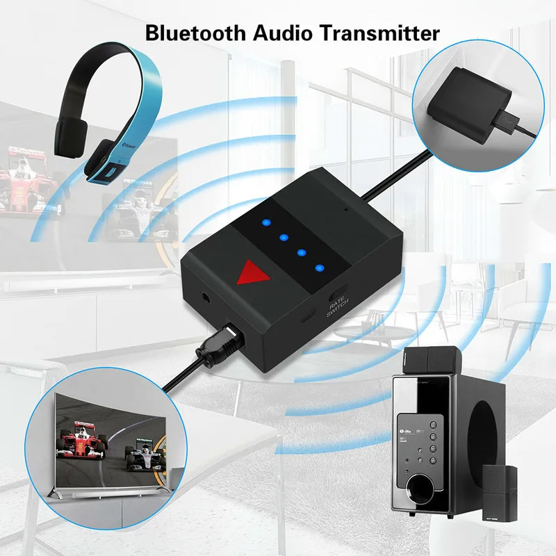 Домашний Беспроводной передатчик Bluetooth V4.0 3 5 мм USB беспроводной аудиоадаптер
