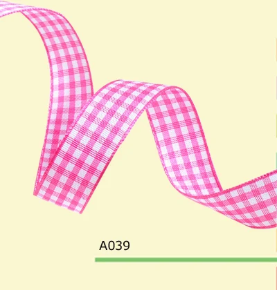 5 yds 3//8/" RED GREEN CHRISTMAS Polyester Checkered Check Gingham Ribbon