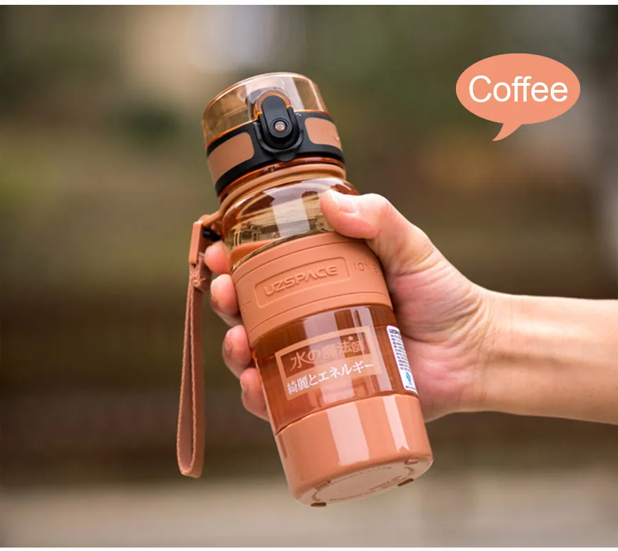 UZSPACE 350 ml Water Bottle Portable Leakproof Eco-friendly Sports Hiking Tea My Drink Bottle Large Capacity Kettle With filter13