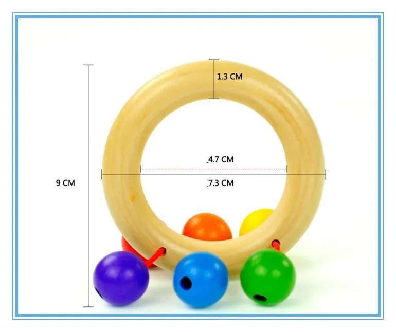 4 шт./компл. деревянный колокольчик и погремушки для детей в возрасте от 3 месяцев, детские