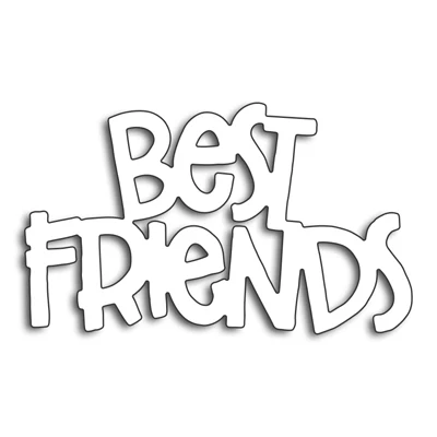 

BF Best Friends Metal Cutting Dies Scrapbooking word craft Dies cuts paper art card making emboss stencil 6.9x4.3CM