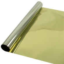 0,5x5 м один способ цвета: золотистый, серебристый Светоотражающие зеркальный эффект отвод тепла фильм окна конфиденциальности Стекло Оттенок виниловая