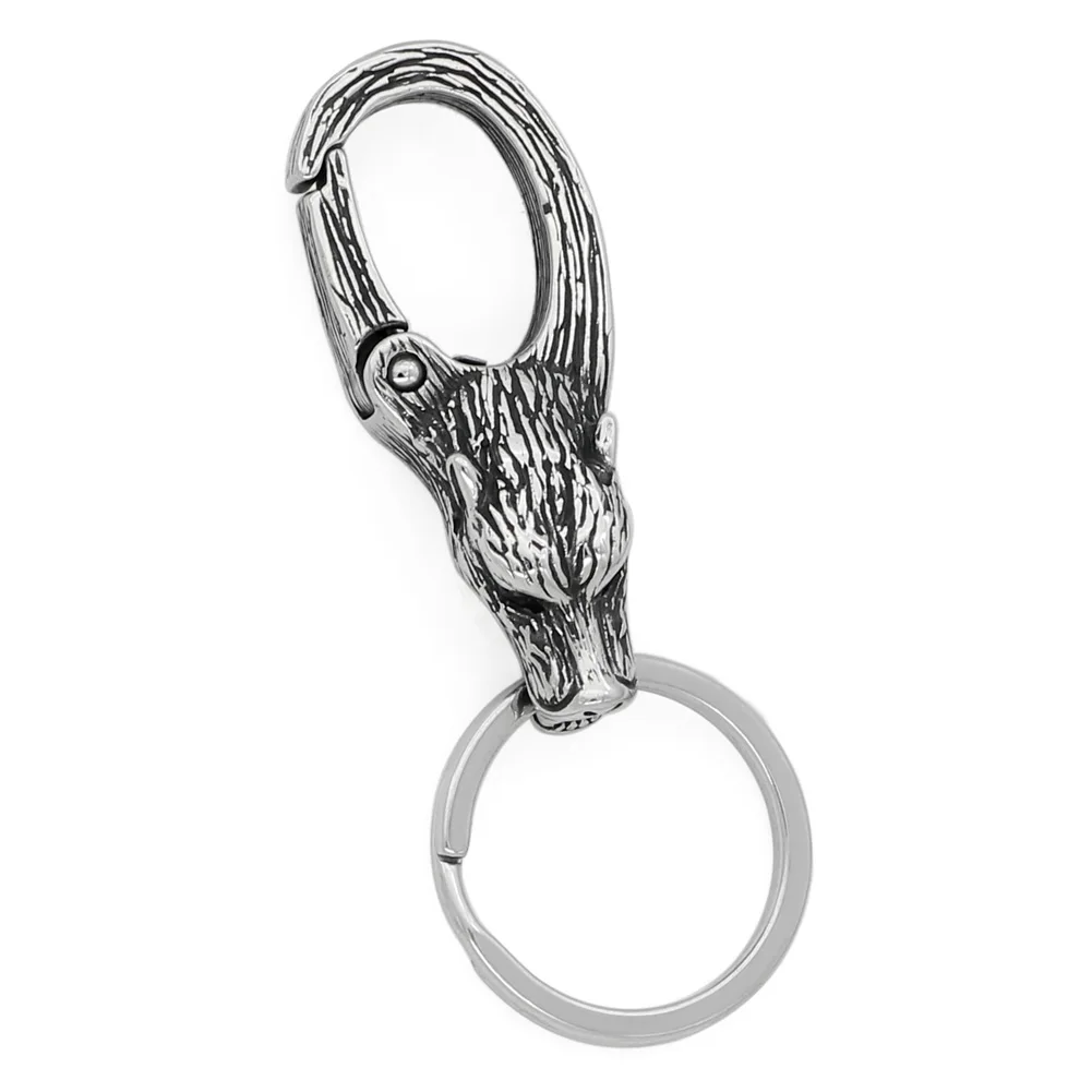 

VikingCeltic 316L stainless steel viking wolf animal keychain