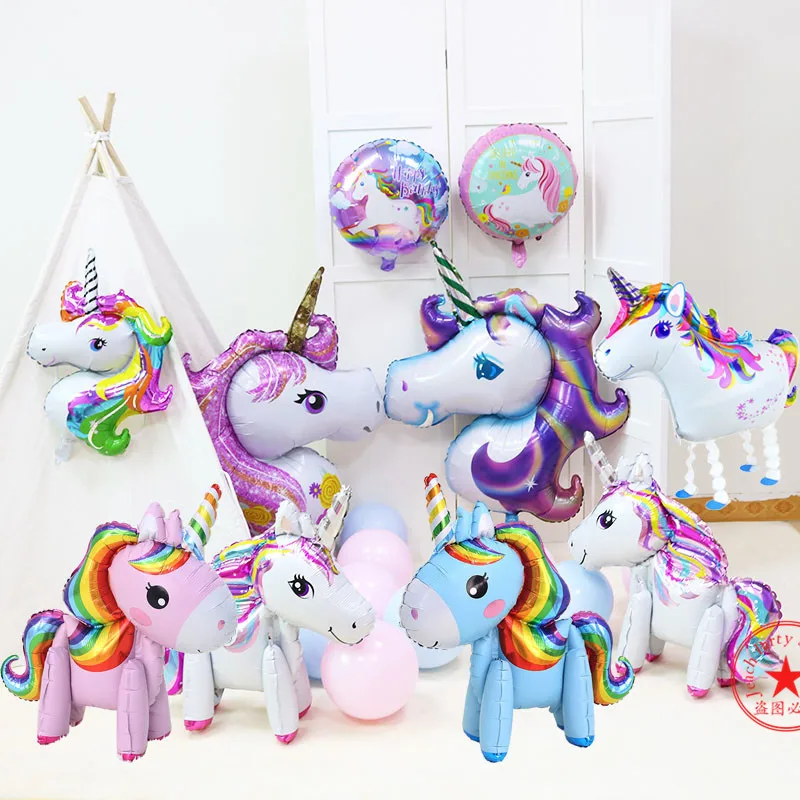 

unicorn kids rainbow unicorn party balloons party decoration unicorn birthday party supplies inflatable walking balloon