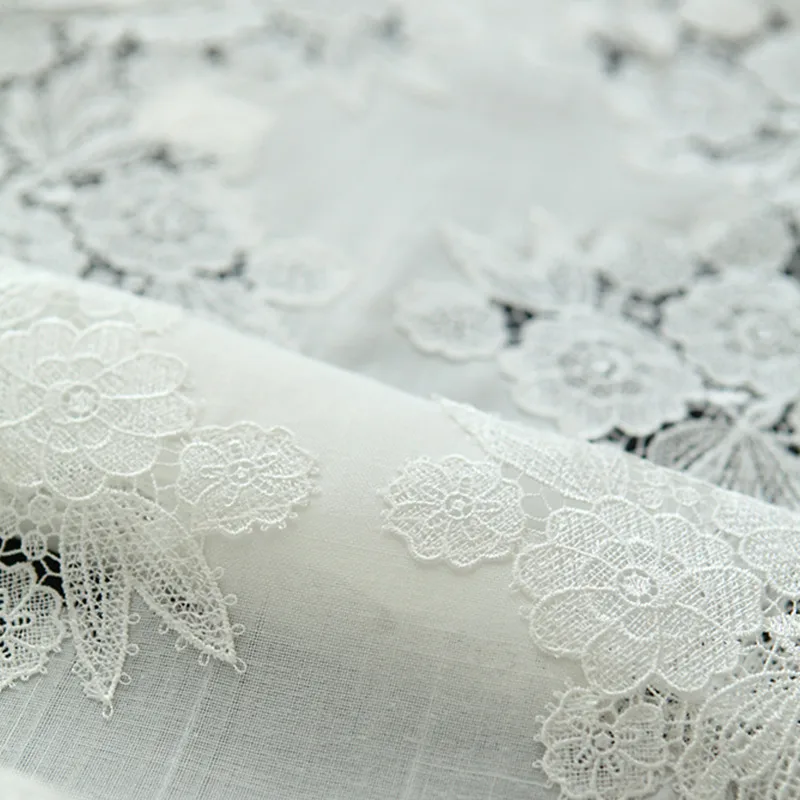 Slub Linen Lace Table Runner P24-7