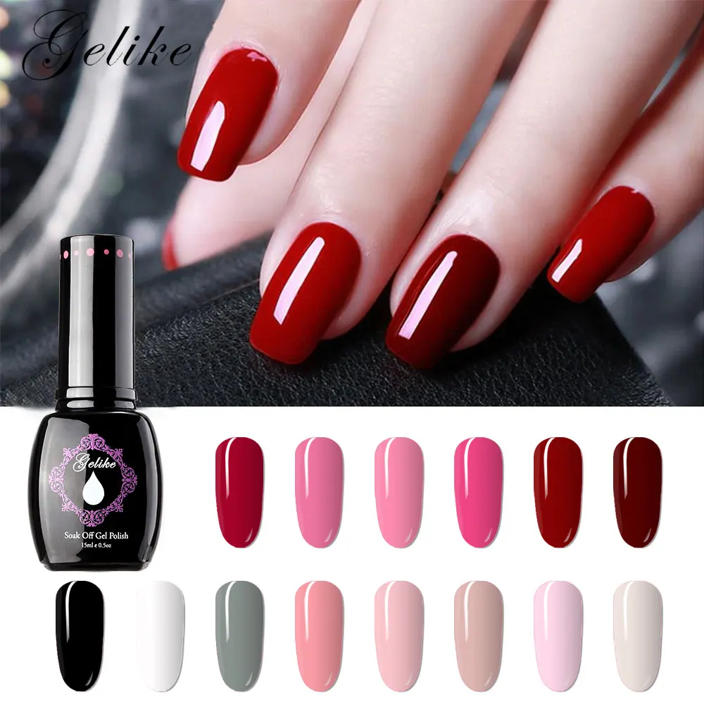 

Gelike 15ml Last For 3 Weekends Polish Soak Off UV LED Gel Nail Art Gel Polish LED UV Nail Art
