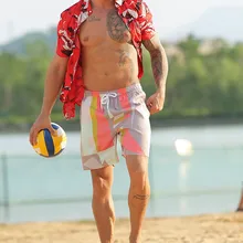 Новые Брендовые мужские шорты с 3D-принтом, спортивные пляжные шорты для фитнеса, быстросохнущие шорты высокого качества