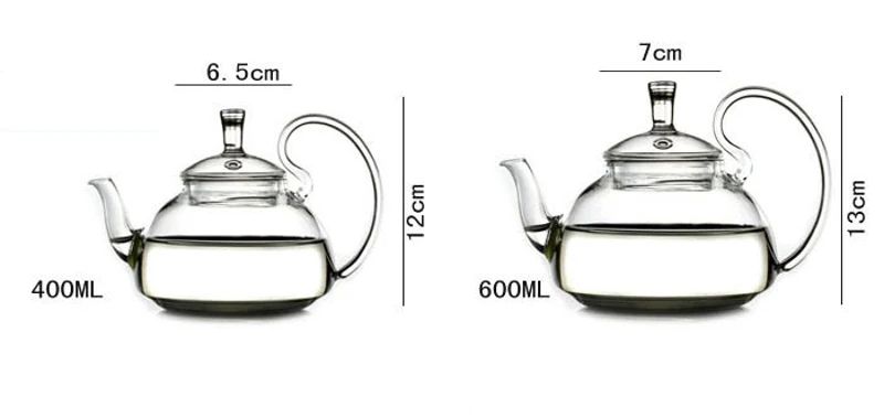 Дутый боросиликатный стеклянный чайник с чайным фильтром, термостойкий цветочный чайный горшок для дома и офиса, чайные инструменты, аксессуары, посуда для напитков